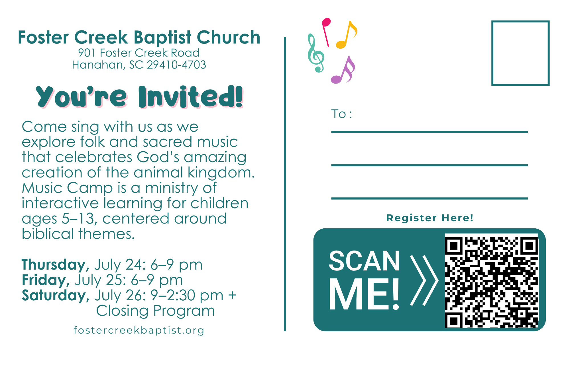 Music Camp Registration